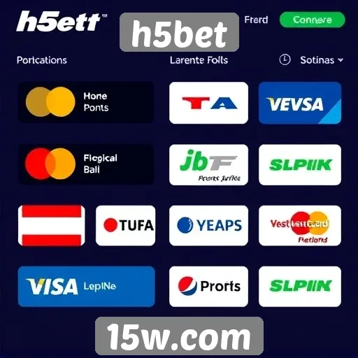 Opções de pagamento disponíveis no h5bet