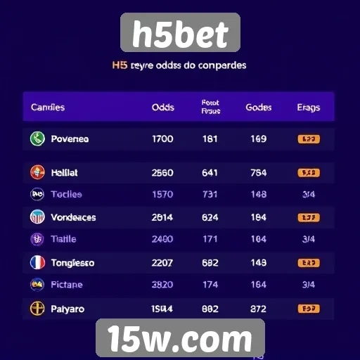 Comparativo de odds no h5bet e concorrentes